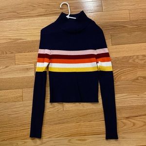 Cropped ribbed sweater